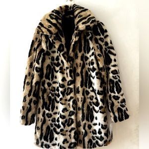 Kenzie leopard print coat XS